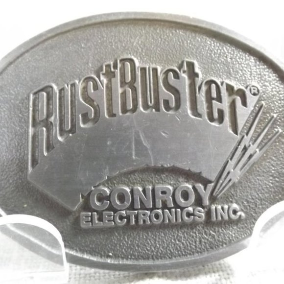 Vintage RustBuster Conroy Electronics Belt Buckle - Picture 1 of 5